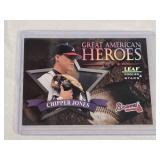 Chipper Jones 1998 Donruss Great American Heroes #7 Numbered Insert 1185/2500 - Atlanta Braves Baseball Card Chipper Jones 1998 Donruss Great American Heroes #7 Numbered Insert 1185/2500 - Atlanta Braves Baseball Card