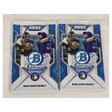 Lot of 2 Unopened Packs of 2021 Bowman Chrome Baseball Lot of 2 Unopened Packs of 2021 Bowman Chrome Baseball