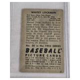 Whitey Lockman 1952 Bowman #38 - New York Giants Vintage Baseball Card Whitey Lockman 1952 Bowman #38 - New York Giants Vintage Baseball Card