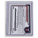 Luke Keaschall 2024 Bowman Chrome Green Refractor #BCP-122 - Minnesota Twins Baseball Card Luke Keaschall 2024 Bowman Chrome Green Refractor #BCP-122 - Minnesota Twins Baseball Card