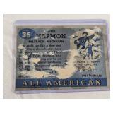 Tom Harmon 1955 Topps All-American #35 - Michigan Wolverines Vintage Football Card Tom Harmon 1955 Topps All-American #35 - Michigan Wolverines Vintage Football Card