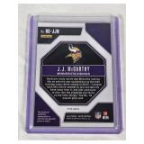 J.J. McCarthy Rookie 2024 Panini Prizm Green Prizm Relic #RG-JM - Minnesota Vikings Football Card J.J. McCarthy Rookie 2024 Panini Prizm Green Prizm Relic #RG-JM - Minnesota Vikings Football Card