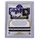 Justin Jefferson 2021 Panini Prizm Green Pulsar #125 - Minnesota Vikings Football Card Justin Jefferson 2021 Panini Prizm Green Pulsar #125 - Minnesota Vikings Football Card