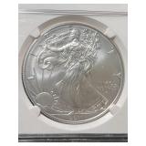 2011 AMERICAN SILVER EAGLE NGC MS70