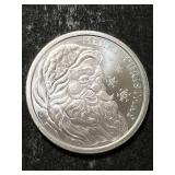 2025 MERRY CHRISTMAS ROUND 1 TROY OZ .999 FINE SILVER