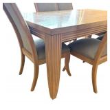 DR - Beautiful Blond Wood Dining Table Set with 8 Chairs DR - Beautiful Blond Wood Dining Table Set with 8 Chairs