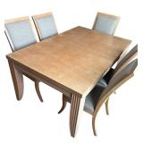 DR - Beautiful Blond Wood Dining Table Set with 8 Chairs DR - Beautiful Blond Wood Dining Table Set with 8 Chairs