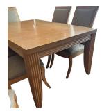 DR - Beautiful Blond Wood Dining Table Set with 8 Chairs DR - Beautiful Blond Wood Dining Table Set with 8 Chairs