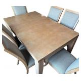 DR - Beautiful Blond Wood Dining Table Set with 8 Chairs DR - Beautiful Blond Wood Dining Table Set with 8 Chairs