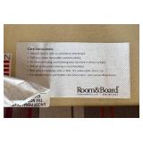 LR - Pair of Room & Board Quinn Armchairs - Striped Upholstery LR - Pair of Room & Board Quinn Armchairs - Striped Upholstery