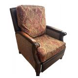 O - Hooker Furniture Recliner Chair - Damask Pattern Upholstery O - Hooker Furniture Recliner Chair - Damask Pattern Upholstery