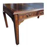 O - Executive Chippendale Style Leather Top Desk by Sligh O - Executive Chippendale Style Leather Top Desk by Sligh