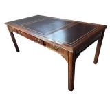 O - Executive Chippendale Style Leather Top Desk by Sligh O - Executive Chippendale Style Leather Top Desk by Sligh