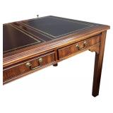 O - Executive Chippendale Style Leather Top Desk by Sligh O - Executive Chippendale Style Leather Top Desk by Sligh