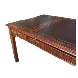 O - Executive Chippendale Style Leather Top Desk by Sligh O - Executive Chippendale Style Leather Top Desk by Sligh