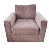 SR - Pair of Room & Board Lounge Chairs with Geometric Pattern SR - Pair of Room & Board Lounge Chairs with Geometric Pattern