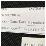 E - Sophisticated Ottoman with Crossed X-Frame Wood Base E - Sophisticated Ottoman with Crossed X-Frame Wood Base