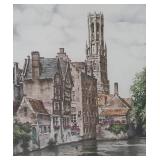 O - Vintage Brugge Rozenhoedkaai Limited Edition Etching O - Vintage Brugge Rozenhoedkaai Limited Edition Etching