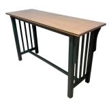 MR - Arts and Crafts Style Console Table with Protective Glass Top MR - Arts and Crafts Style Console Table with Protective Glass Top