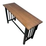 MR - Arts and Crafts Style Console Table with Protective Glass Top MR - Arts and Crafts Style Console Table with Protective Glass Top