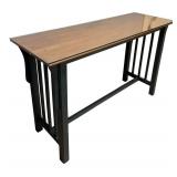 MR - Arts and Crafts Style Console Table with Protective Glass Top MR - Arts and Crafts Style Console Table with Protective Glass Top