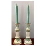 DR - Pair of Fitz & Floyd Classics Gregorian Candleholders DR - Pair of Fitz & Floyd Classics Gregorian Candleholders