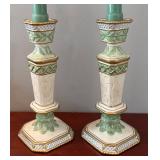 DR - Pair of Fitz & Floyd Classics Gregorian Candleholders DR - Pair of Fitz & Floyd Classics Gregorian Candleholders