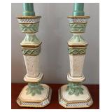 DR - Pair of Fitz & Floyd Classics Gregorian Candleholders DR - Pair of Fitz & Floyd Classics Gregorian Candleholders