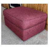 SR - Maroon Upholstered Ottoman SR - Maroon Upholstered Ottoman