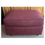 SR - Maroon Upholstered Ottoman SR - Maroon Upholstered Ottoman