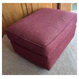 SR - Maroon Upholstered Ottoman SR - Maroon Upholstered Ottoman