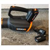 G - WORX 20V Blower - 360 CFM / 75 mph - Includes Battery & Charger Model: WG547 G - WORX 20V Blower - 360 CFM / 75 mph - Includes Battery & Charger Model: WG547