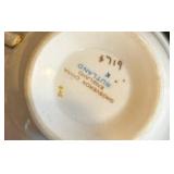 K - Vintage English Teacups & Saucers Sets - Floral Borders with Gilt K - Vintage English Teacups & Saucers Sets - Floral Borders with Gilt