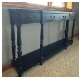 LL - Black Console Table With 3 Drawers - LL - Black Console Table With 3 Drawers -