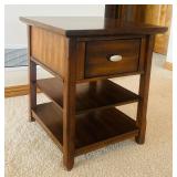 LL - End Table with Drawer - Dark Wood Finish LL - End Table with Drawer - Dark Wood Finish
