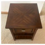 LL - End Table with Drawer - Dark Wood Finish LL - End Table with Drawer - Dark Wood Finish