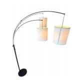 LL - Arc Floor Lamp - 3 Drum Shades - 80 in Tall - Black Finish LL - Arc Floor Lamp - 3 Drum Shades - 80 in Tall - Black Finish