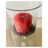 LL - Glass Hurricane Candle Holder with Pink Pillar Candle LL - Glass Hurricane Candle Holder with Pink Pillar Candle