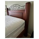 LL - Queen Size Bed Frame with Headboard & Footboard & Bedding LL - Queen Size Bed Frame with Headboard & Footboard & Bedding