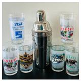 LL - Horse Glasses 5'H - Lot of 9 Derby Style Drinking Glasses LL - Horse Glasses 5'H - Lot of 9 Derby Style Drinking Glasses