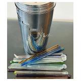 LL - Horse Glasses 5'H - Lot of 9 Derby Style Drinking Glasses LL - Horse Glasses 5'H - Lot of 9 Derby Style Drinking Glasses