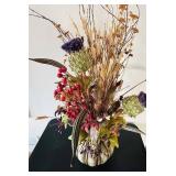 LL - Autumn Dried Floral Arrangement in Pumpkin Vase LL - Autumn Dried Floral Arrangement in Pumpkin Vase