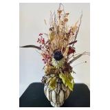 LL - Autumn Dried Floral Arrangement in Pumpkin Vase LL - Autumn Dried Floral Arrangement in Pumpkin Vase