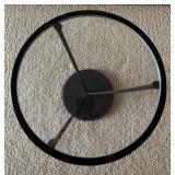 LL - Round Glass Top Side Table - Black Metal Frame LL - Round Glass Top Side Table - Black Metal Frame