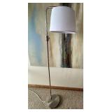 LL - Arc Floor Lamp 64-Inch Tall Chrome With White Drum Shade LL - Arc Floor Lamp 64-Inch Tall Chrome With White Drum Shade
