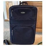 LL - Jaguar Navy Rolling Suitcase & Assorted Bags (Lot of 7) LL - Jaguar Navy Rolling Suitcase & Assorted Bags (Lot of 7)