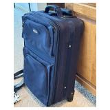 LL - Jaguar Navy Rolling Suitcase & Assorted Bags (Lot of 7) LL - Jaguar Navy Rolling Suitcase & Assorted Bags (Lot of 7)