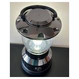 LL - GE Lantern - 13-Inch Tall Glass Lantern with Black Chrome Base LL - GE Lantern - 13-Inch Tall Glass Lantern with Black Chrome Base