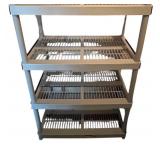 LL - 5-Tier Plastic Shelving Unit 76 x 36 x 18 in Gray LL - 5-Tier Plastic Shelving Unit 76 x 36 x 18 in Gray