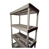 LL - 5-Tier Plastic Shelving Unit 76 x 36 x 18 in Gray LL - 5-Tier Plastic Shelving Unit 76 x 36 x 18 in Gray